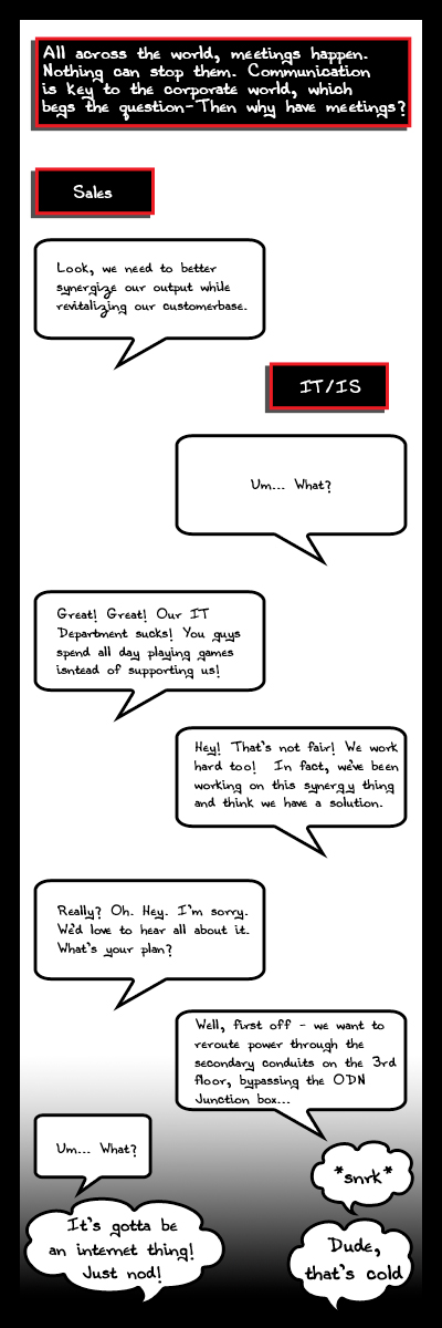 Caption Fun Comic-Why Meetings don't always work