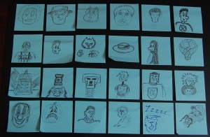 Post It Note Doodle Art