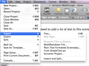 Scrivener Quick Tip: Importing From Word