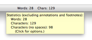 Scrivener Quick Tip: Bottom Toolbar